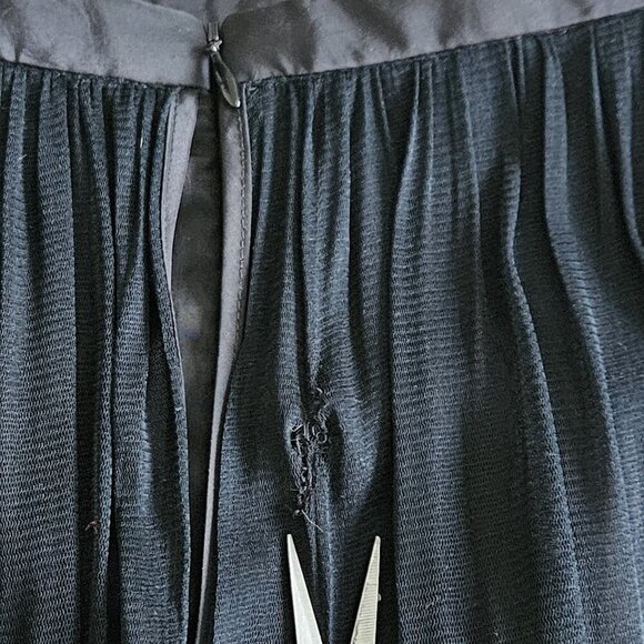 Joeffer Caoc Skirt Womens 6 Black Silk Mesh Balloon Shell Lined Midi Fairy FLAWS - Picture 11 of 16